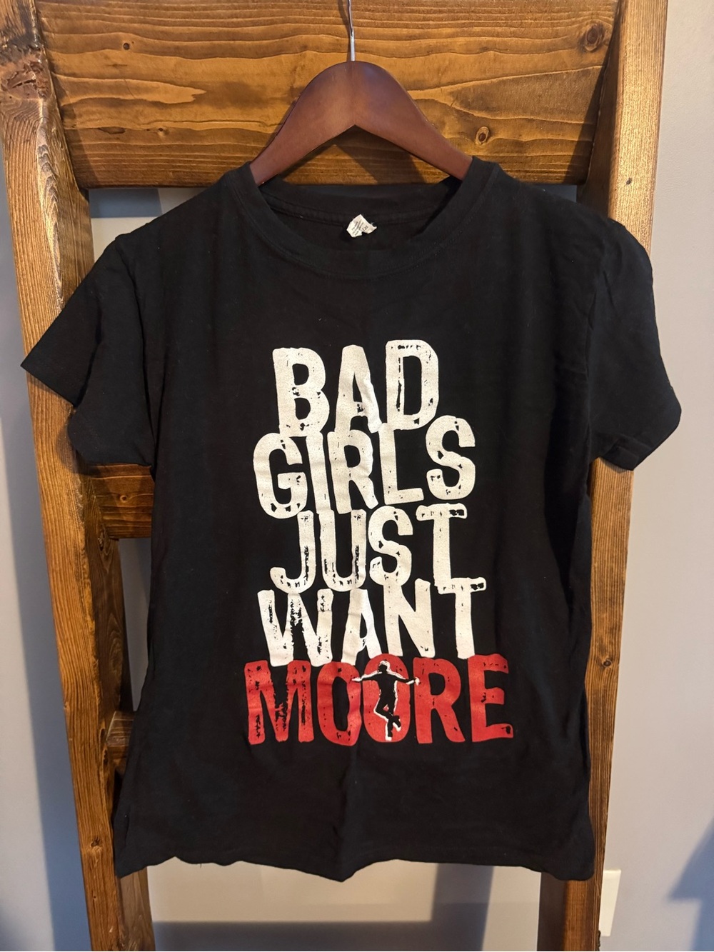 Justin Moore Concert Merchandise Black Graphic Tee - "Bad Girls Just Want Moore"
